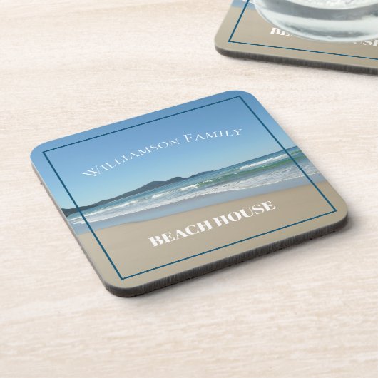 Personalisiert Beach House Untersetzer (Linke Seite)