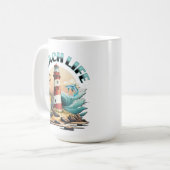 Personalisiert Beach Life Kaffeetasse (Vorderseite Links)