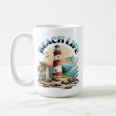 Personalisiert Beach Life Kaffeetasse (Links)