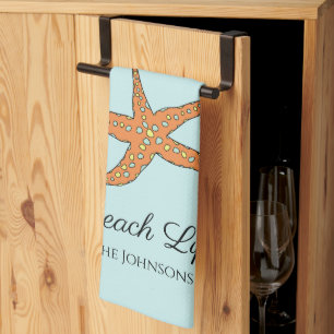 Personalisiert Beach Life Starfish Küchentuch
