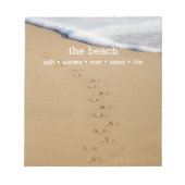 Personalisiert Beach Lover Notizblock (Vorderseite)