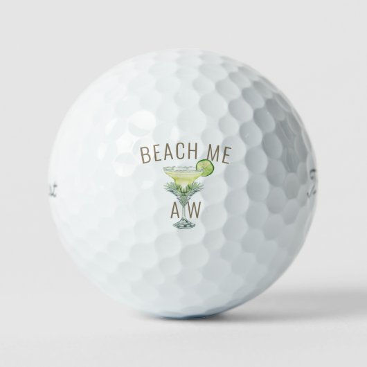 Personalisiert Beach Me Margarita Titleist Pro V1 Golfball (Vorderseite)