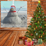 Personalisiert Beach Sand Santa "Snowman" Ornament Aus Glas<br><div class="desc">Diesen Schneemann Santa zu bauen war nicht so einfach,  wie wir dachten,  aber wir hatten eine tolle Zeit daran zu arbeiten! Personalisieren Sie den Text einfach.</div>