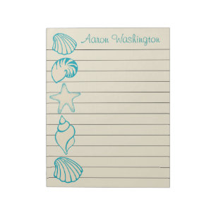 Personalisiert Beach Seashell Notepad Notizblock