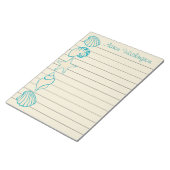 Personalisiert Beach Seashell Notepad Notizblock (angewinkelt)