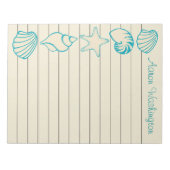 Personalisiert Beach Seashell Notepad Notizblock (Vorderseite)