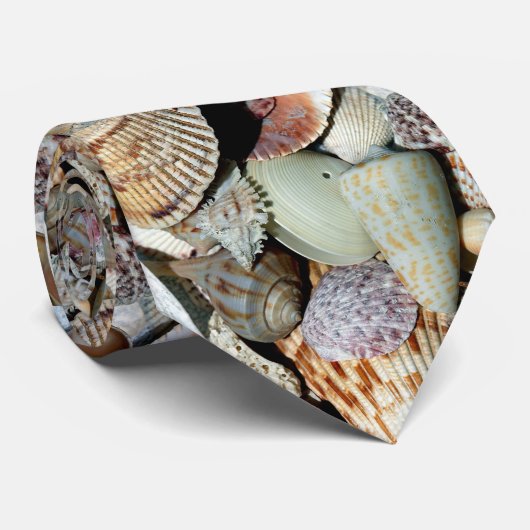Personalisiert Beach Seashells Krawatte (Gerollt)