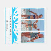 Personalisiert Beach Splash Foto Fleece Blanket (Vorderseite (Horizontal))