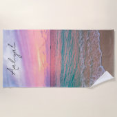 Personalisiert Beach Sunset Strandtuch (Vorderseite)