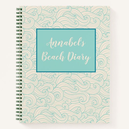 Personalisiert Beach Tagebuch Notizblock (Vorderseite)