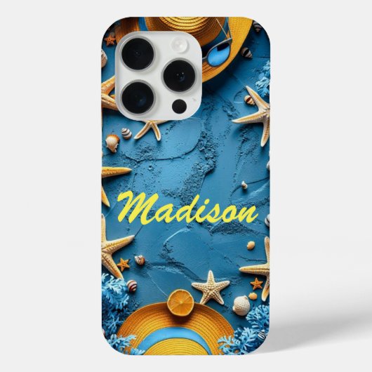 Personalisiert Beach Theme iPhone Case - Individue (Rückseite)