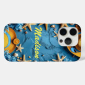 Personalisiert Beach Theme iPhone Case - Individue (Rückseite (Horizontal))