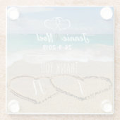 Personalisiert Beach Themed Glass Untersetzer Gefa (Rückseite)