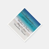 Personalisiert Beach Wedding Napkins Serviette (Ecke)