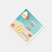 Personalisiert Beach Wedding Napkins Serviette (Ecke)