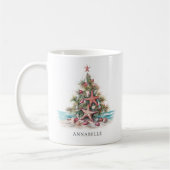 Personalisiert Beach Weihnachtsbaum Kaffeetasse (Links)