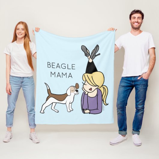 Personalisiert Beagle Mama  Fleecedecke (Beispiel)