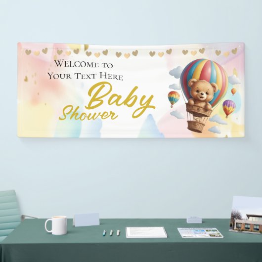 Personalisiert Bear Baby Dusche Begrüßungsbanner Banner (Messe)