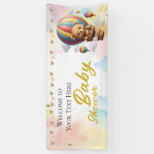 Personalisiert Bear Baby Dusche Begrüßungsbanner Banner (Vertikal)