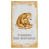 Personalisiert Bear Favor Happy Birthday Kleine Geschenktüte (Rückseite)