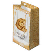 Personalisiert Bear Favor Happy Birthday Kleine Geschenktüte (Vorderseite Schrägansicht)