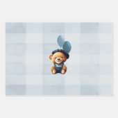 Personalisiert Bear Jean Baby Duschgeschenk Geschenkpapier Set (Vorderseite 2)