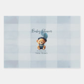 Personalisiert Bear Jean Baby Duschgeschenk Geschenkpapier Set (Vorderseite)