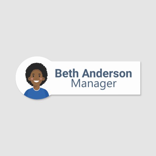 Personalisiert bearbeitbar namensschild (Vorderseite)