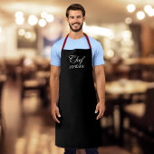 Personalisiert bearbeitbare Farben Eleganter Scrip Schürze