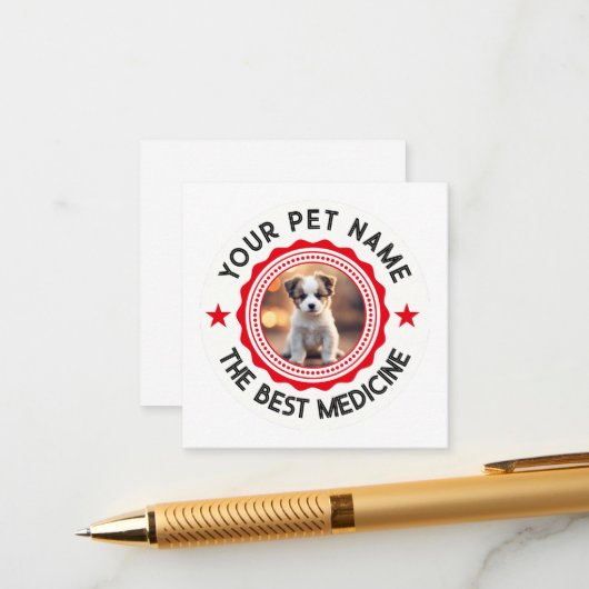 Personalisiert bearbeitbare Heimtierliebhaber Begleitkarte (Vorderseite/Rückseite Beispiel)