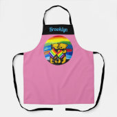 Personalisiert Bears Liebe LGBT-Regenbogenflagge Schürze (Vorderseite)