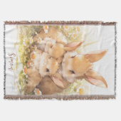 Personalisiert Beatrix Potter Style Kaninchen Decke (Vorderseite)