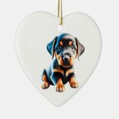 Personalisiert Beauceron Puppy Keramik Ornament (Rechts)