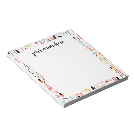 Personalisiert Beautician Notepad Notizblock (angewinkelt)