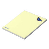 Personalisiert Beautiful Blue Morpho Butterfly Notizblock (Rotiert)