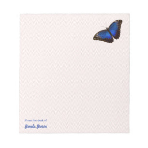 Personalisiert Beautiful Blue Morpho Butterfly Notizblock
