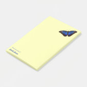 Personalisiert Beautiful Blue Morpho Butterfly Post-it Klebezettel (angewinkelt)