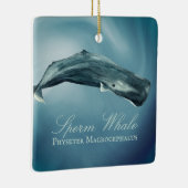 Personalisiert Beautiful Sperm Whale Weihnachten Keramikornament (Rechts)