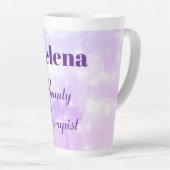 Personalisiert Beauty Therapeut Design Milchtasse (Rechte Ecke)