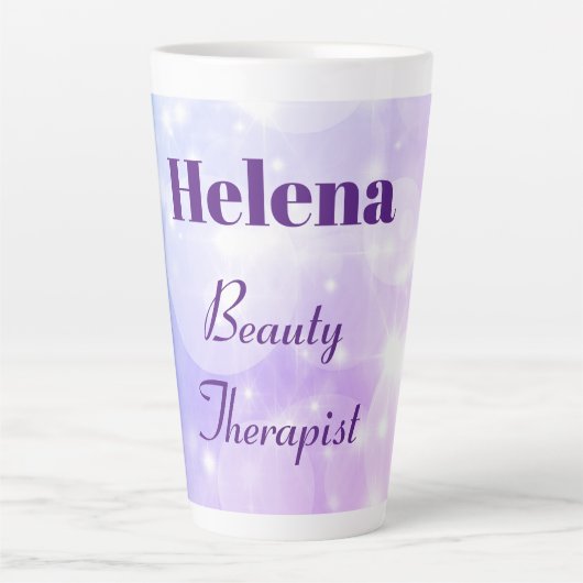 Personalisiert Beauty Therapeut Design Milchtasse (Vorderseite)