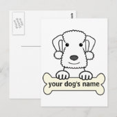 Personalisiert Bedlington Terrier Postkarte (Vorne/Hinten)