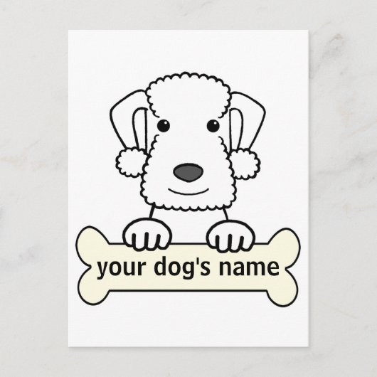 Personalisiert Bedlington Terrier Postkarte (Vorderseite)