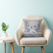 Personalisiert Bedtime Teddy Bär Blue Kissen (Stuhl )