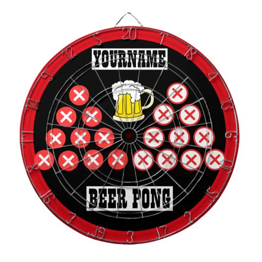 Personalisiert Beer Pong Dartscheibe (vorne)