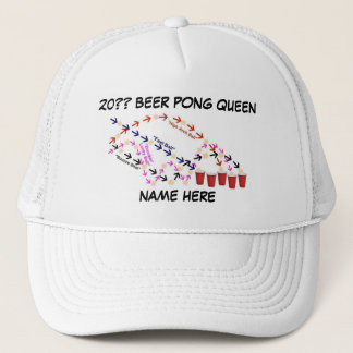 Personalisiert Beer Pong Queen Truckerkappe