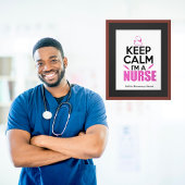 Personalisiert Behalt Ruhe ich bin Krankenschweste Poster