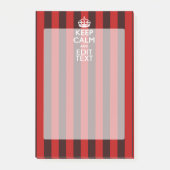 Personalisiert Behalten Beruhigen Sie die rot gest Post-it Klebezettel (Vorderseite)