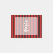 Personalisiert Behalten Beruhigen Sie die rot gest Post-it Klebezettel (Vorderseite)