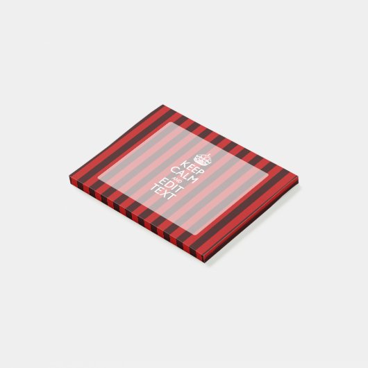 Personalisiert Behalten Beruhigen Sie die rot gest Post-it Klebezettel (angewinkelt)