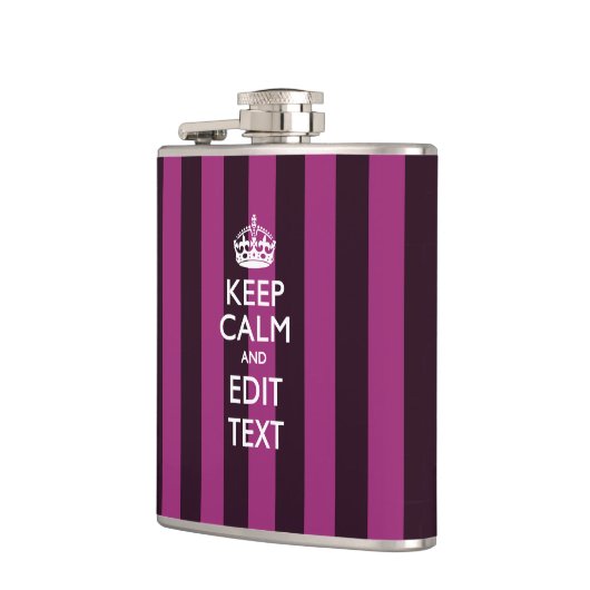 Personalisiert Behalten Beruhigen Sie Ihren Text a Flachmann (Links)